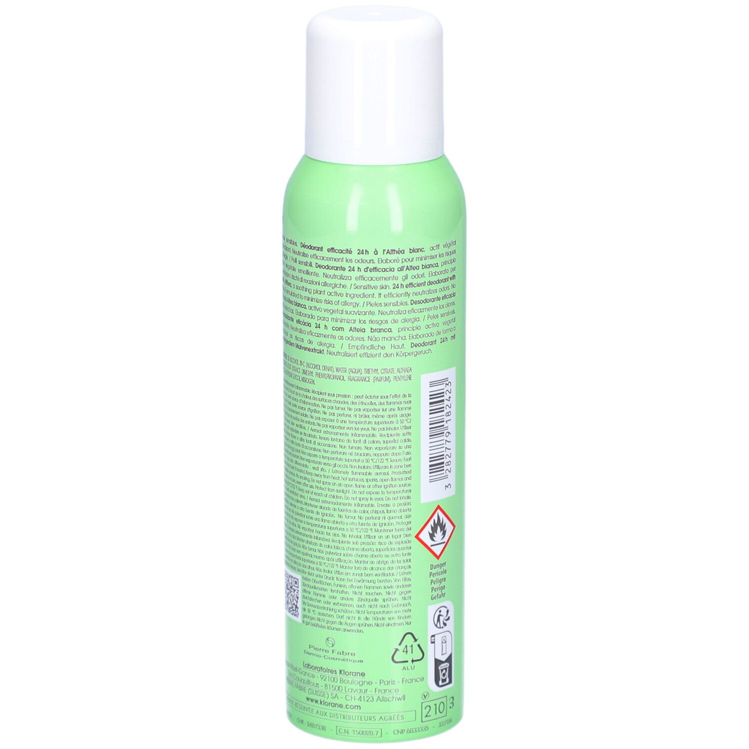KLORANE Deodorant 24 h weisse Malve Spr 125 ml