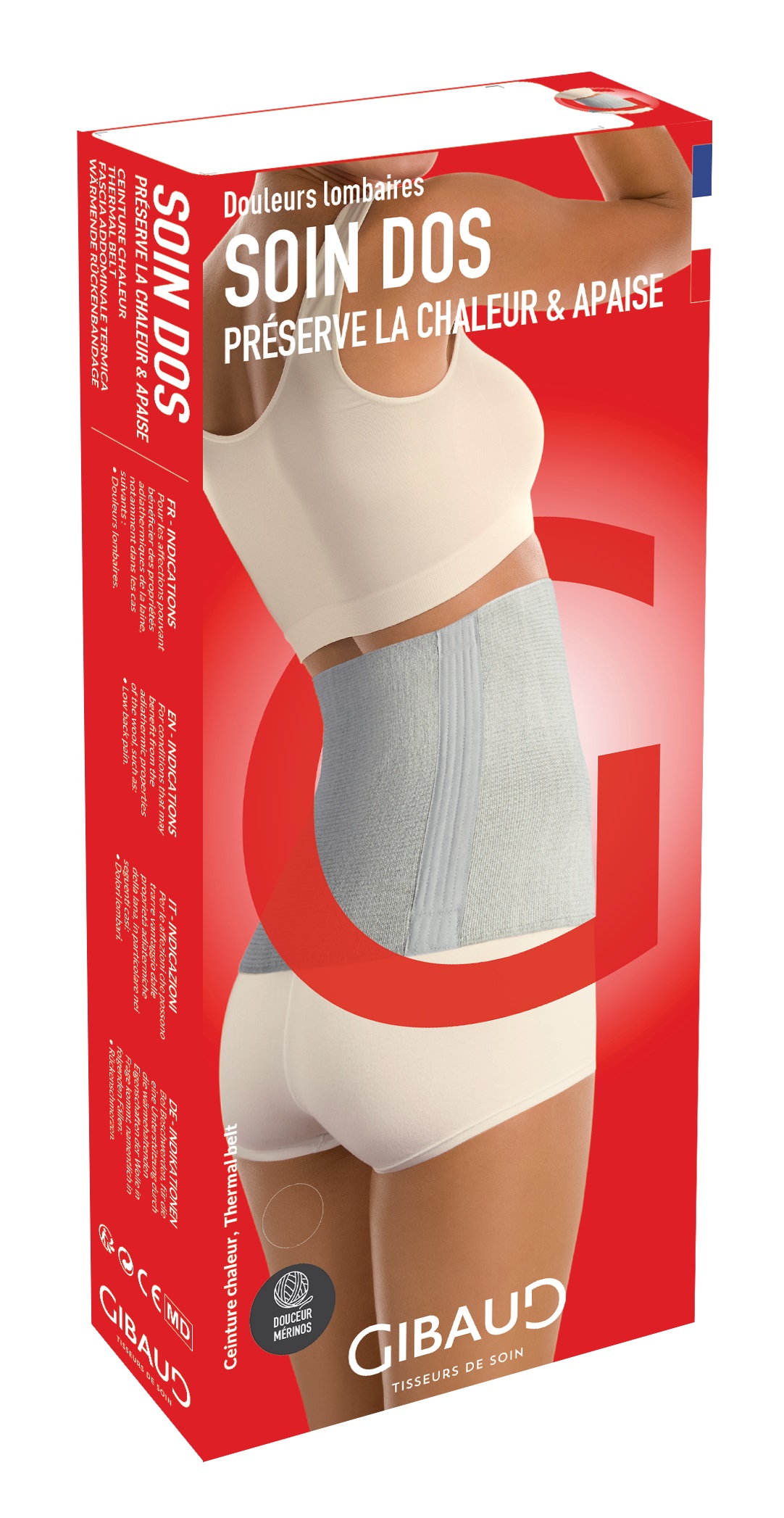 GIBAUD CHALEUR Nierenwärmer M 25cm ecru