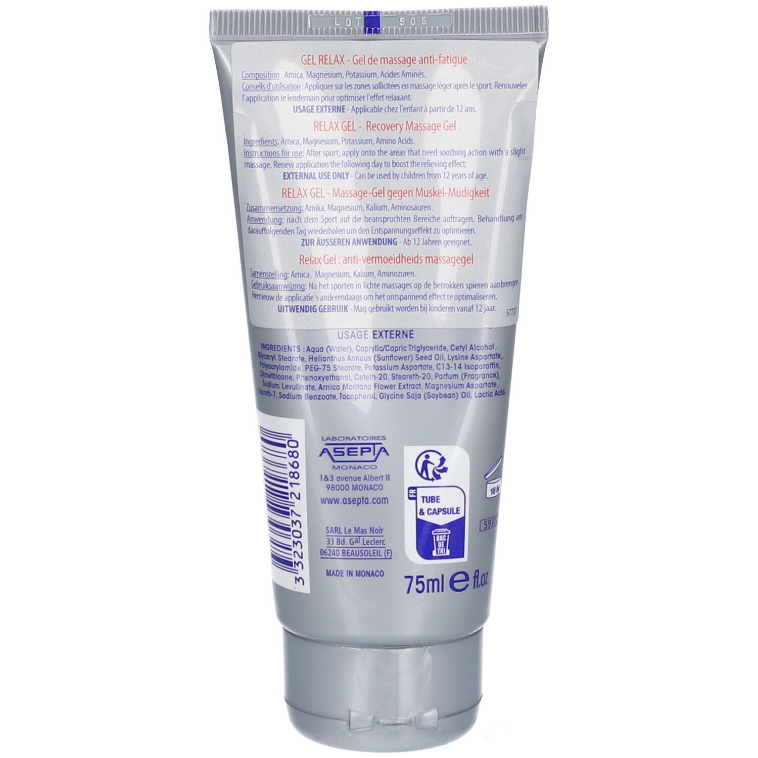 SPORTS AKILEINE Relax Entspannungs Creme 75 ml