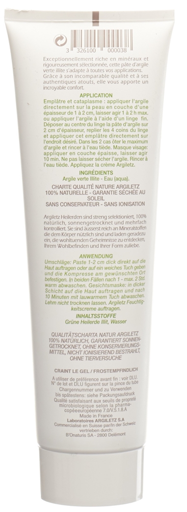 ARGILETZ Tonerde grün instant Paste Tb 400 g