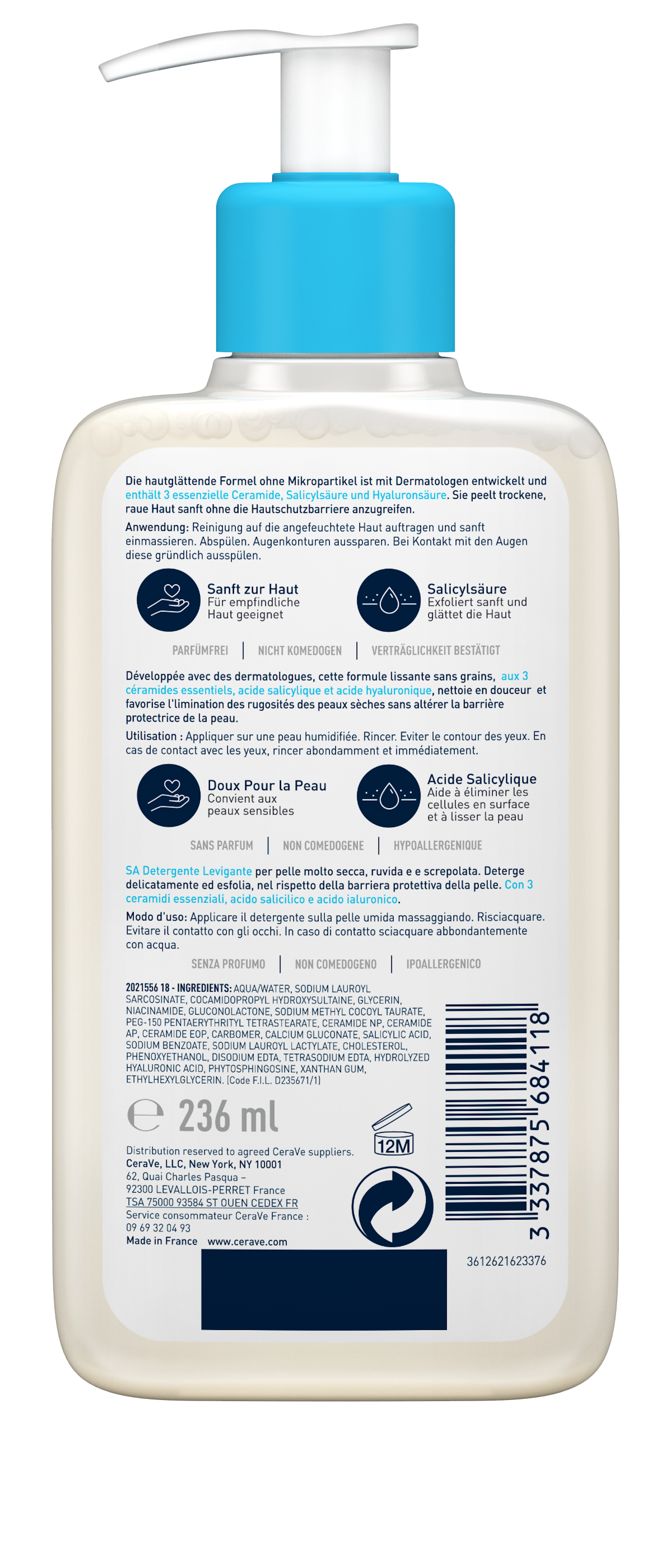 CERAVE SA Glättende Reinigung Disp 236 ml