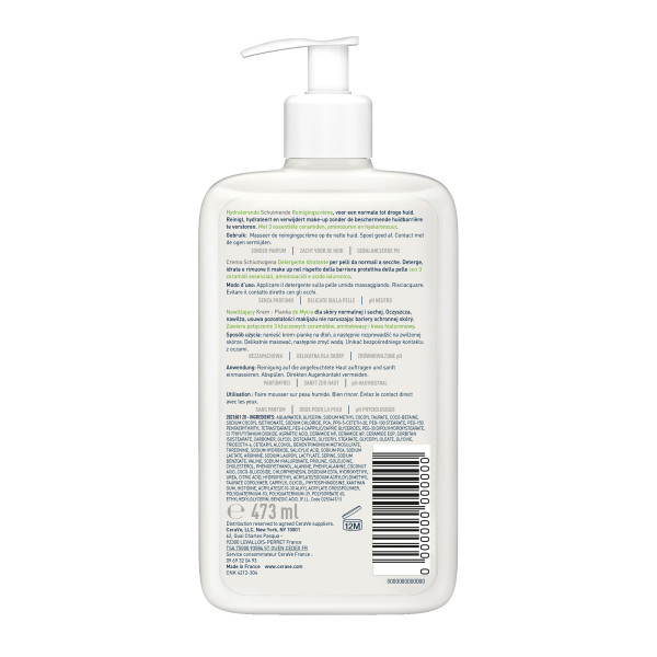 CERAVE Creme-zu-Schaum Reinigung Disp 473 ml
