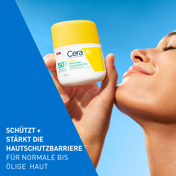CERAVE Sonnenschutz Fluid inv mattier LSF50+ 50 ml