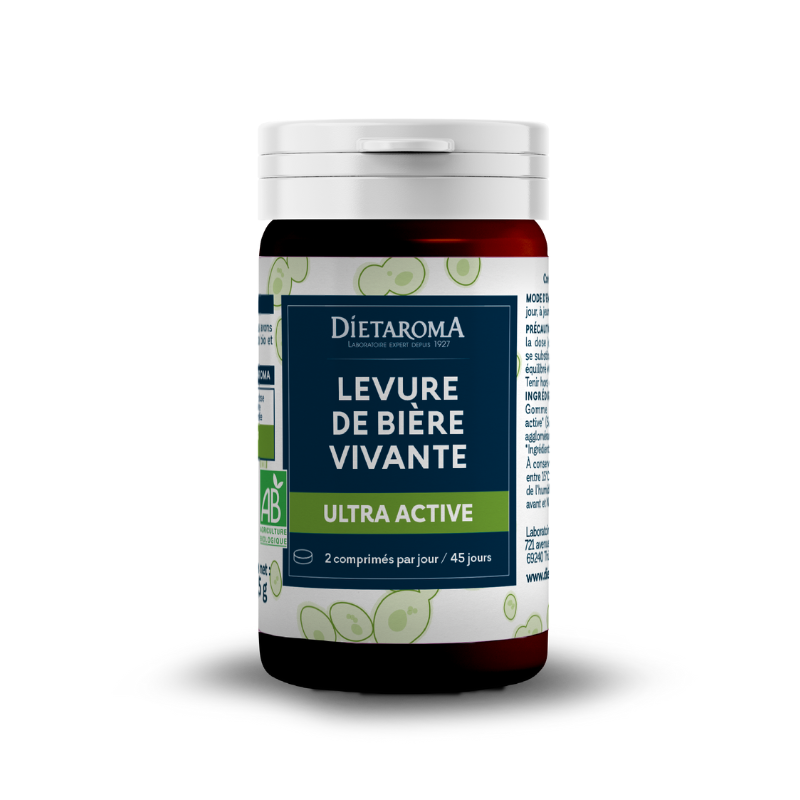 DIETAROMA Levure de bière vivante bio 90 gélules/comprimés