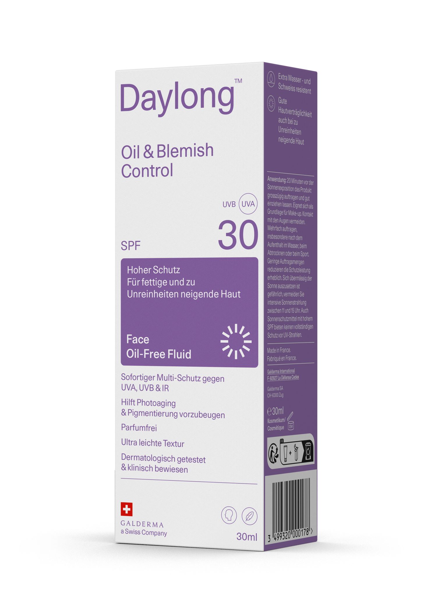 DAYLONG Oil&Blem Contr Oil-Free Flu SPF30 Tb 30 ml