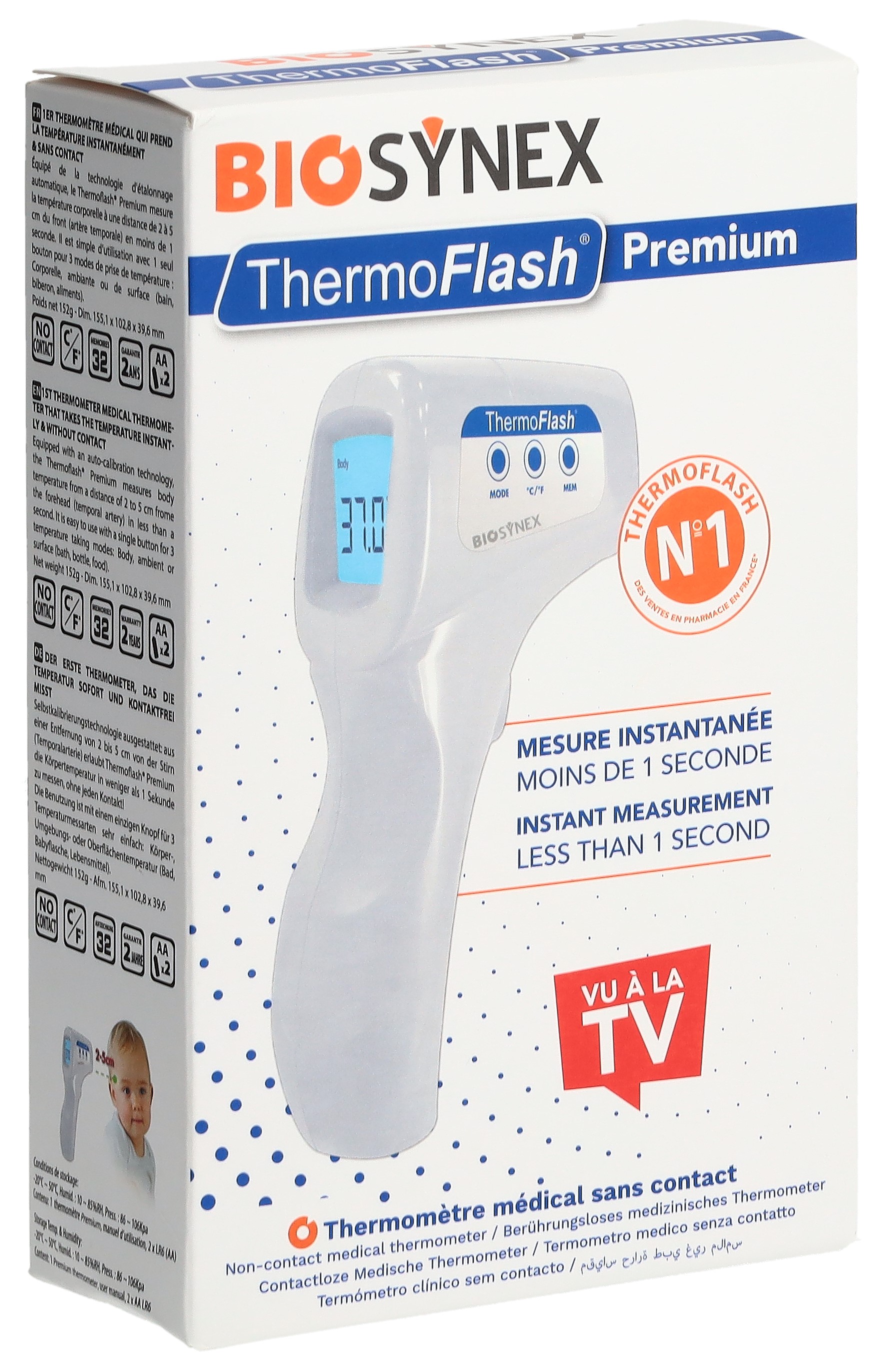 BIOSYNEX ThermoFlash Infrar-Thermometer kontaktlos