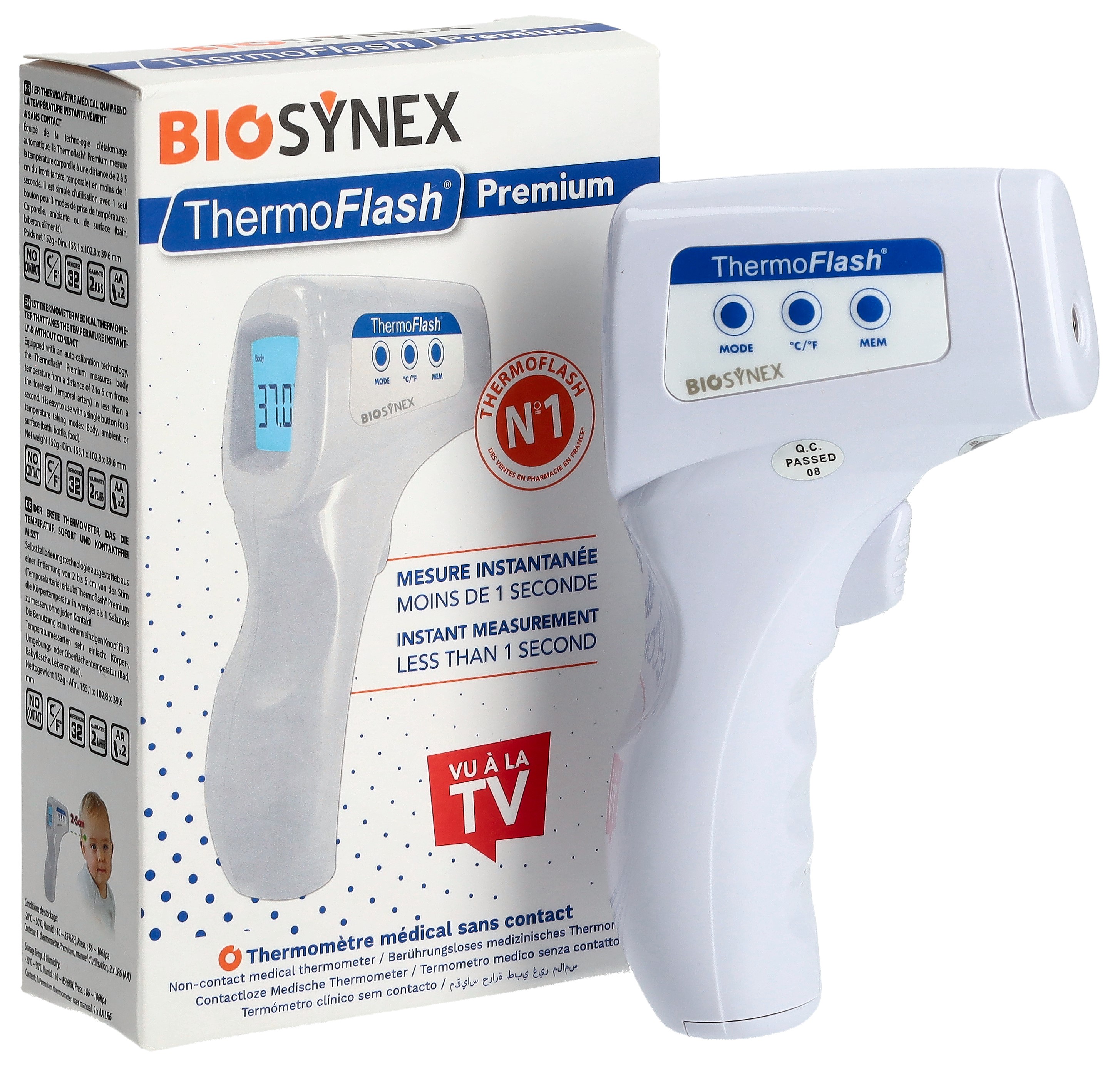 BIOSYNEX ThermoFlash Infrar-Thermometer kontaktlos