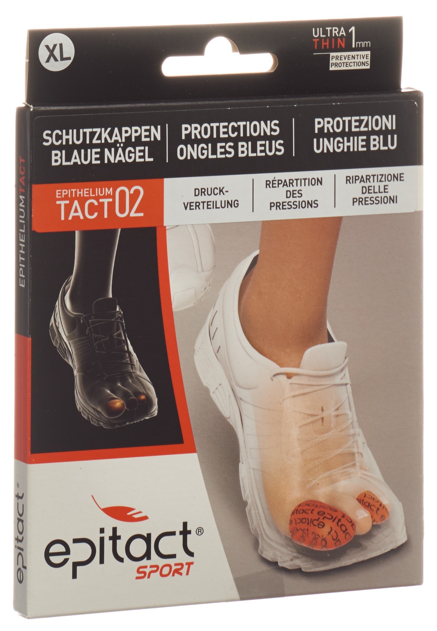 EPITACT SPORT Zehenschutz blaue Näg XL 38mm 2 Stk