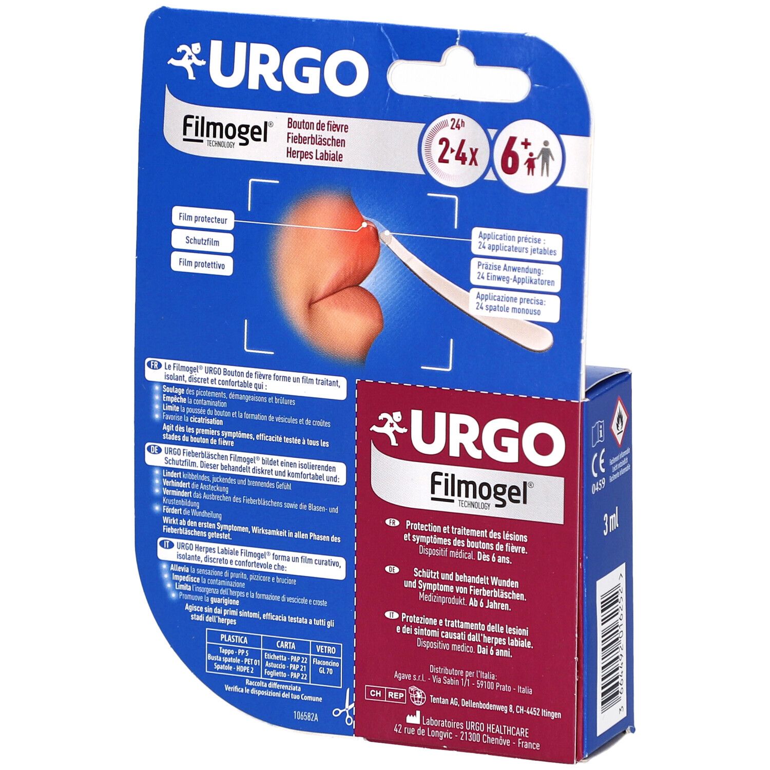 URGO Filmogel Lippenherpes 3 ml