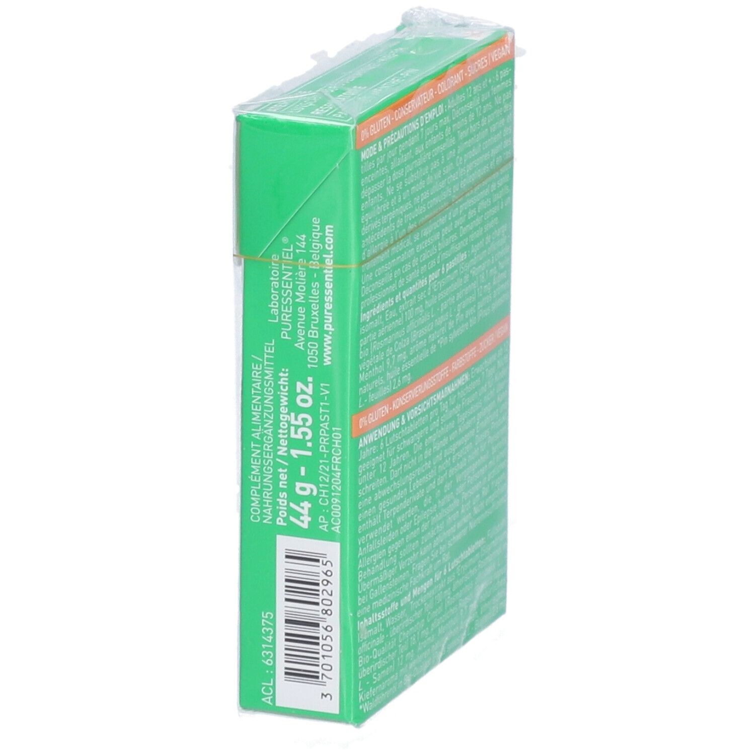 PURESSENTIEL Lutschtabl Atemwege Minze Kief 20 Stk