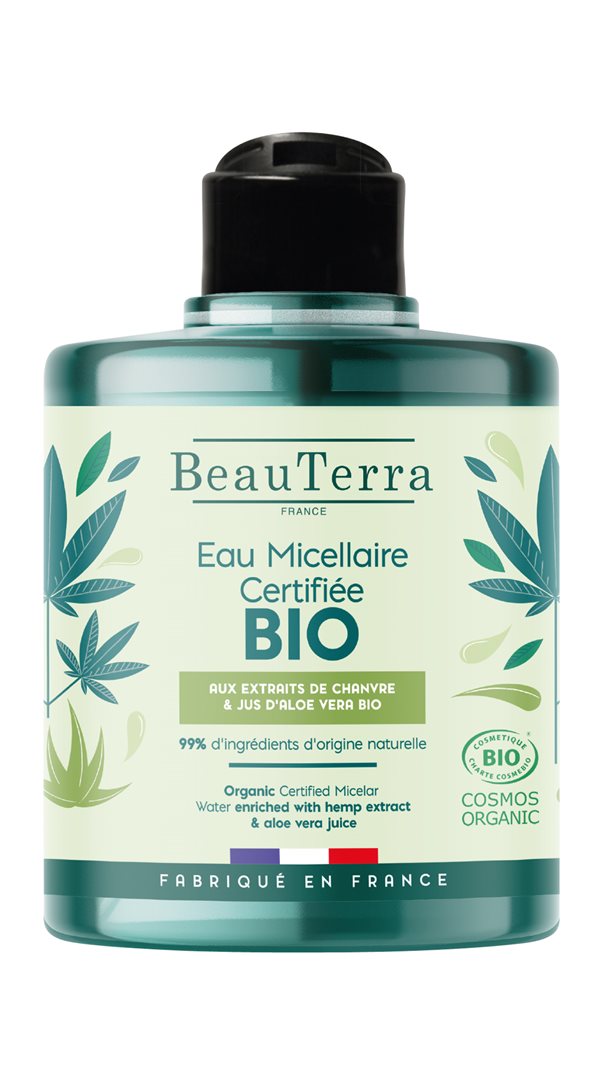 BEAUTERRA Mizellenwasser Hanf Aloe Vera Bio 500 ml
