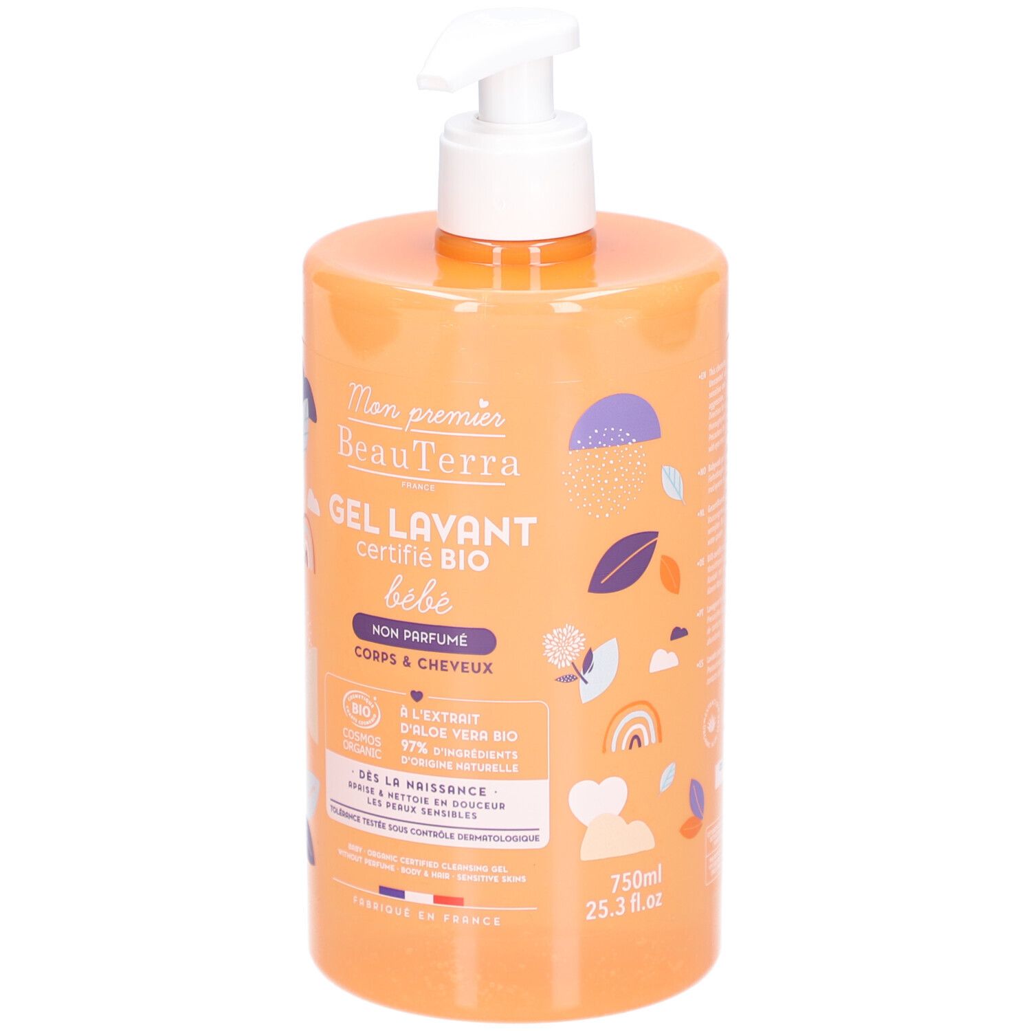 BEAUTERRA Baby Duschgel ohne Parf Bio 750 ml