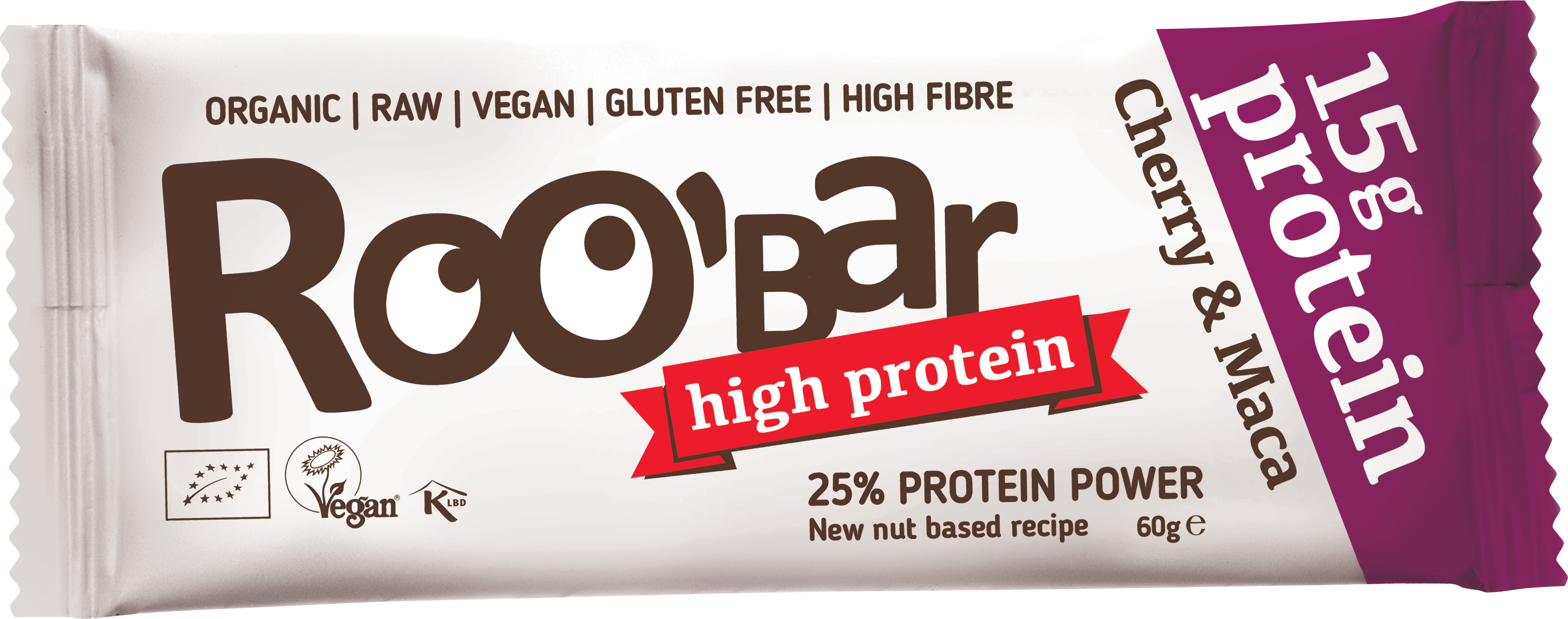 ROOBAR Protein-Riegel Cherry&Maca 60 g