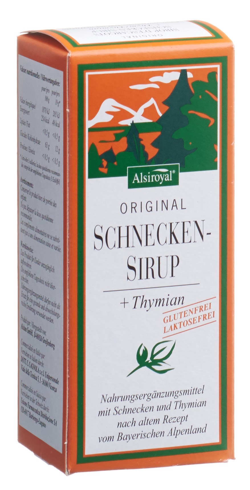 ALSIROYAL Original Schnecken Sirup Thymian 150 ml