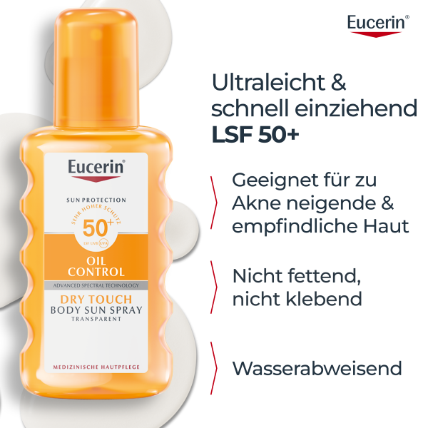 EUCERIN SUN Body Oil Cont Dry T tr LSF50+ 200 ml