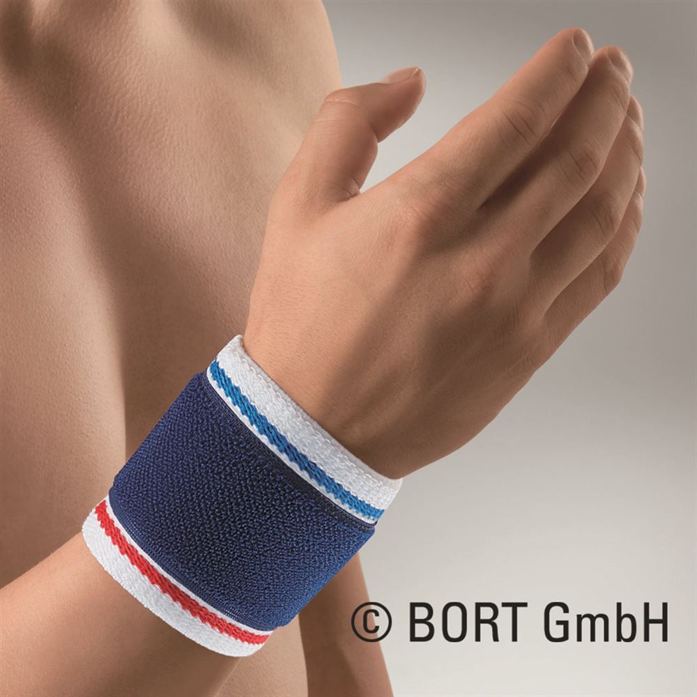 BORT ActiveColor Handgelenkbandage L +19cm blau