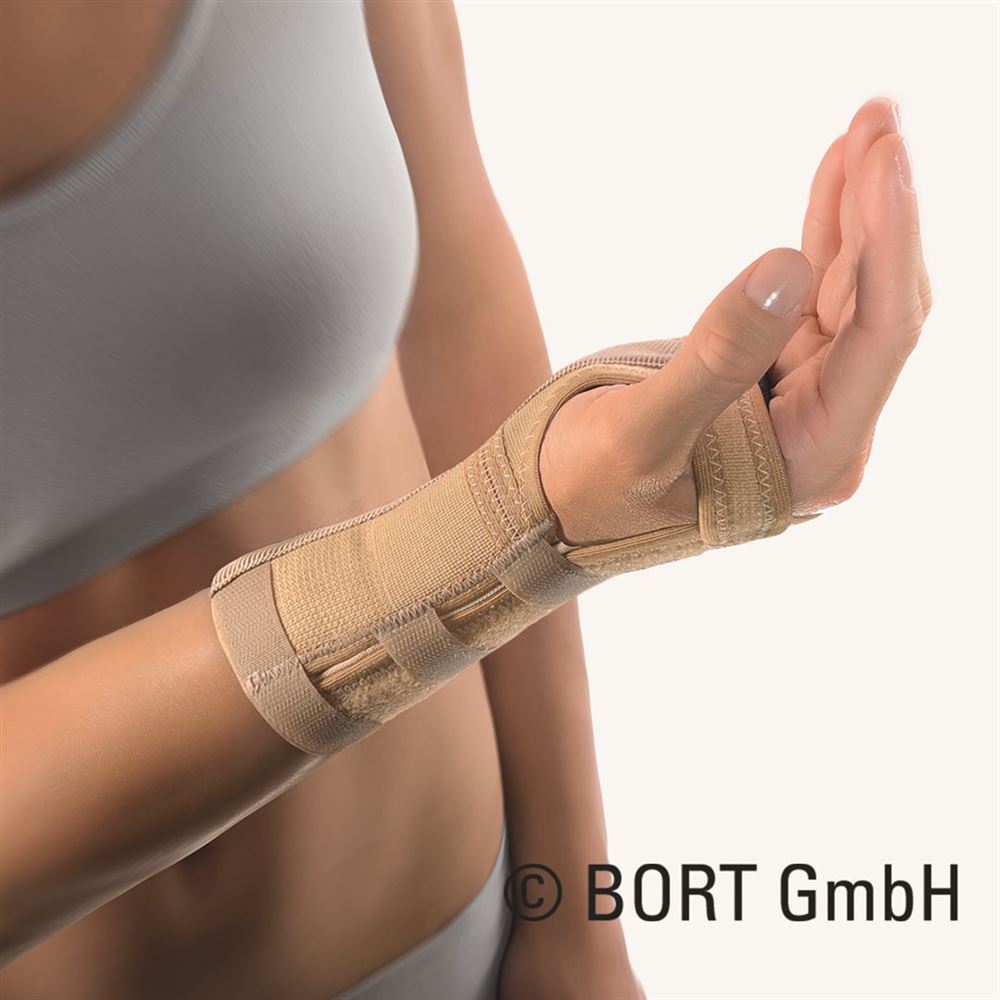 BORT Handgelenkstütze Schiene links XS -15cm beige