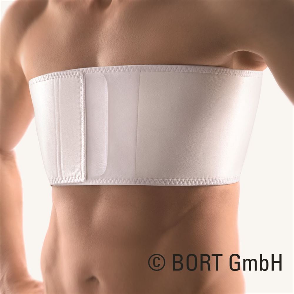 BORT Rippengürtel Herren 16cm XL -128cm weiss