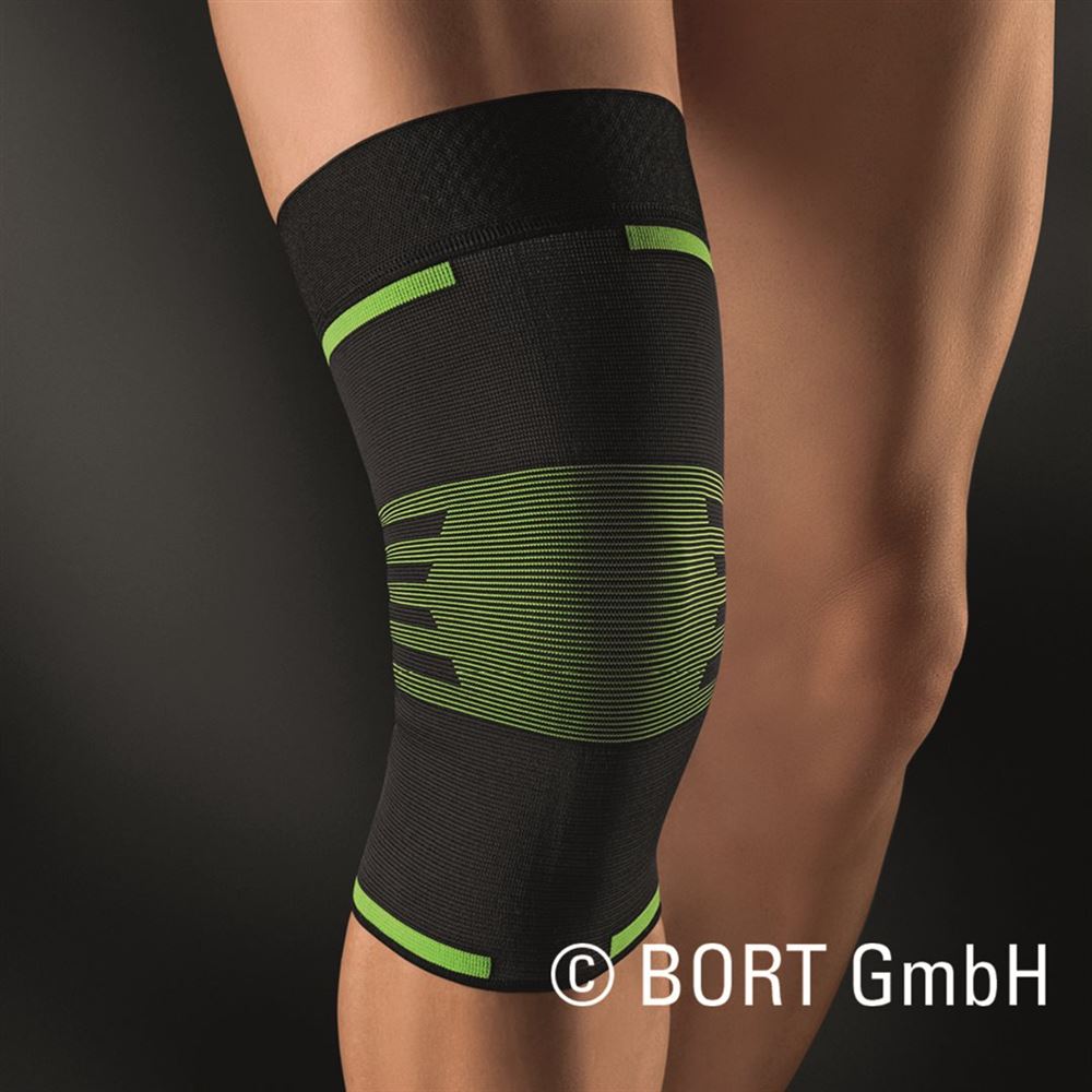 BORT ActiveColor Sport Kniebandage XL schw/grün