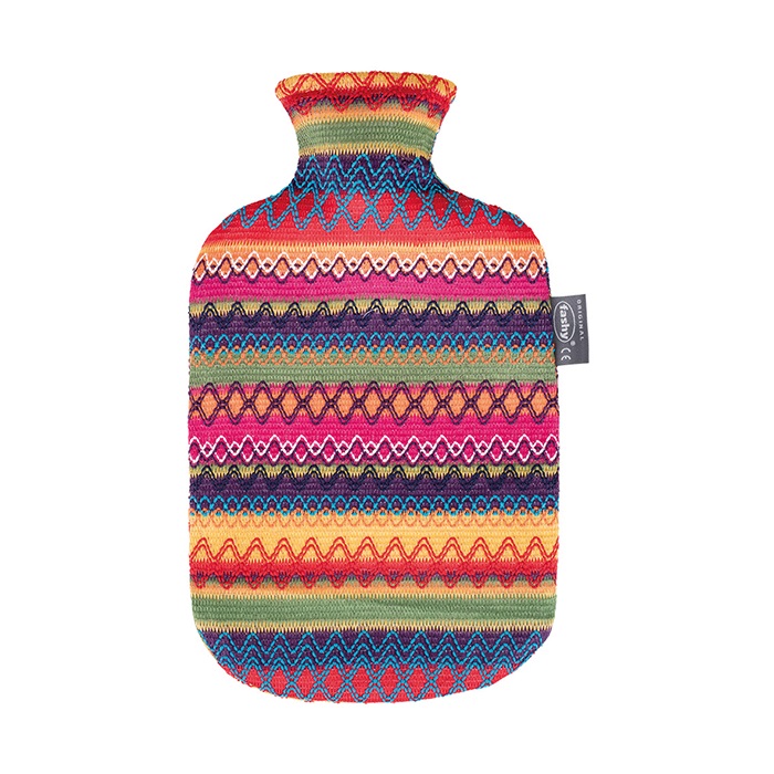 FASHY Wärmeflasche 2l mit Bezug Peru-Design