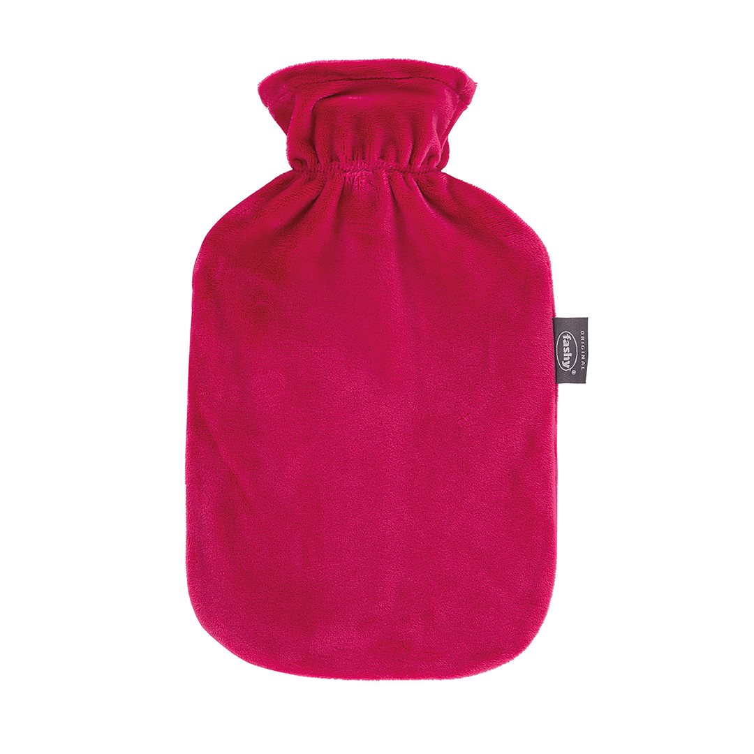 FASHY Wärmflasche 2l Flauschbezug magenta