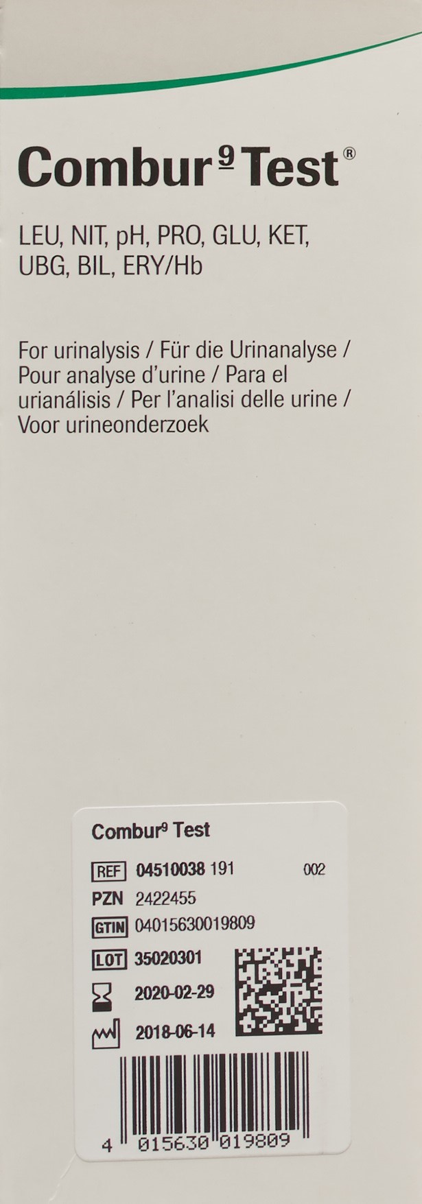 COMBUR 9 TEST bandelettes 50 pce