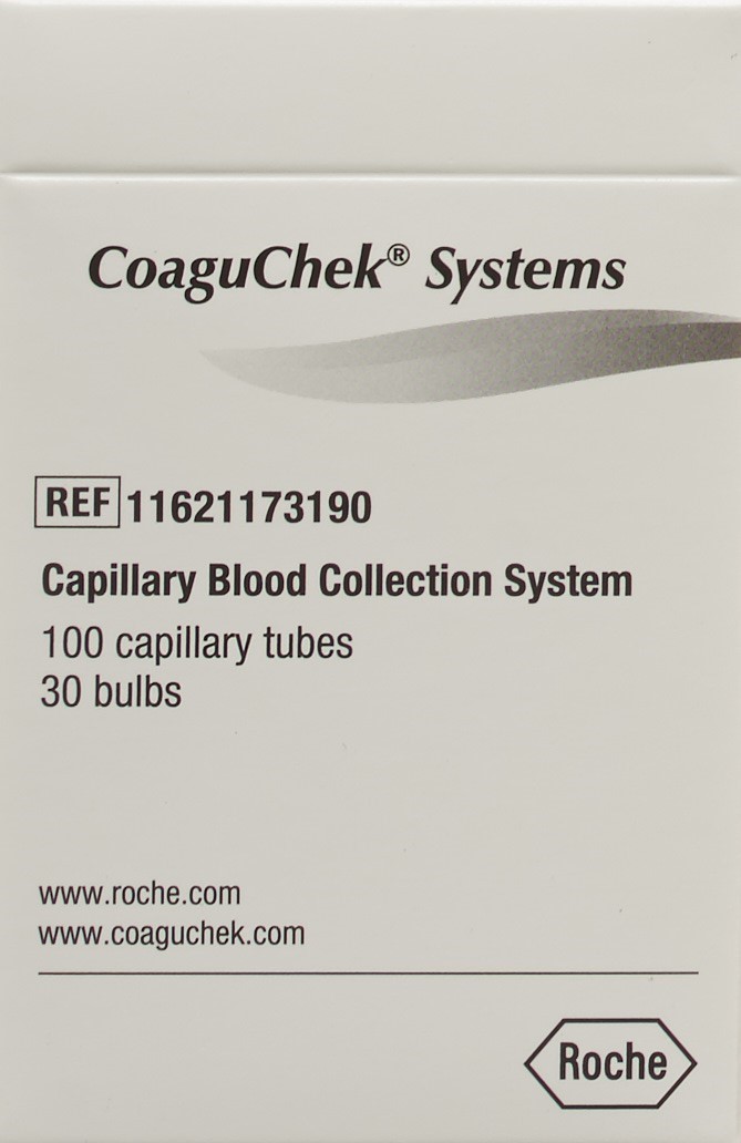 COAGUCHEK capillaires plast 50 mcl 100 pce