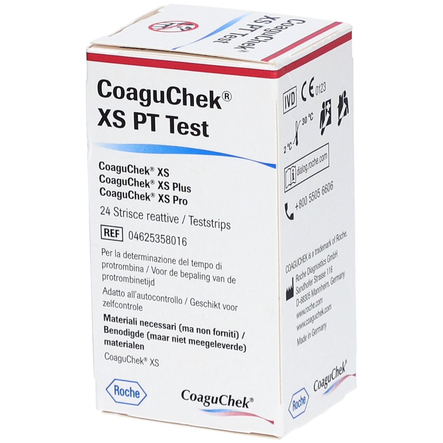 COAGUCHEK XS PT bandelettes 24 pce