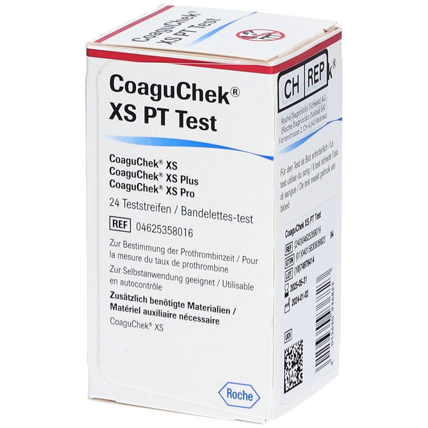 COAGUCHEK XS PT bandelettes 24 pce