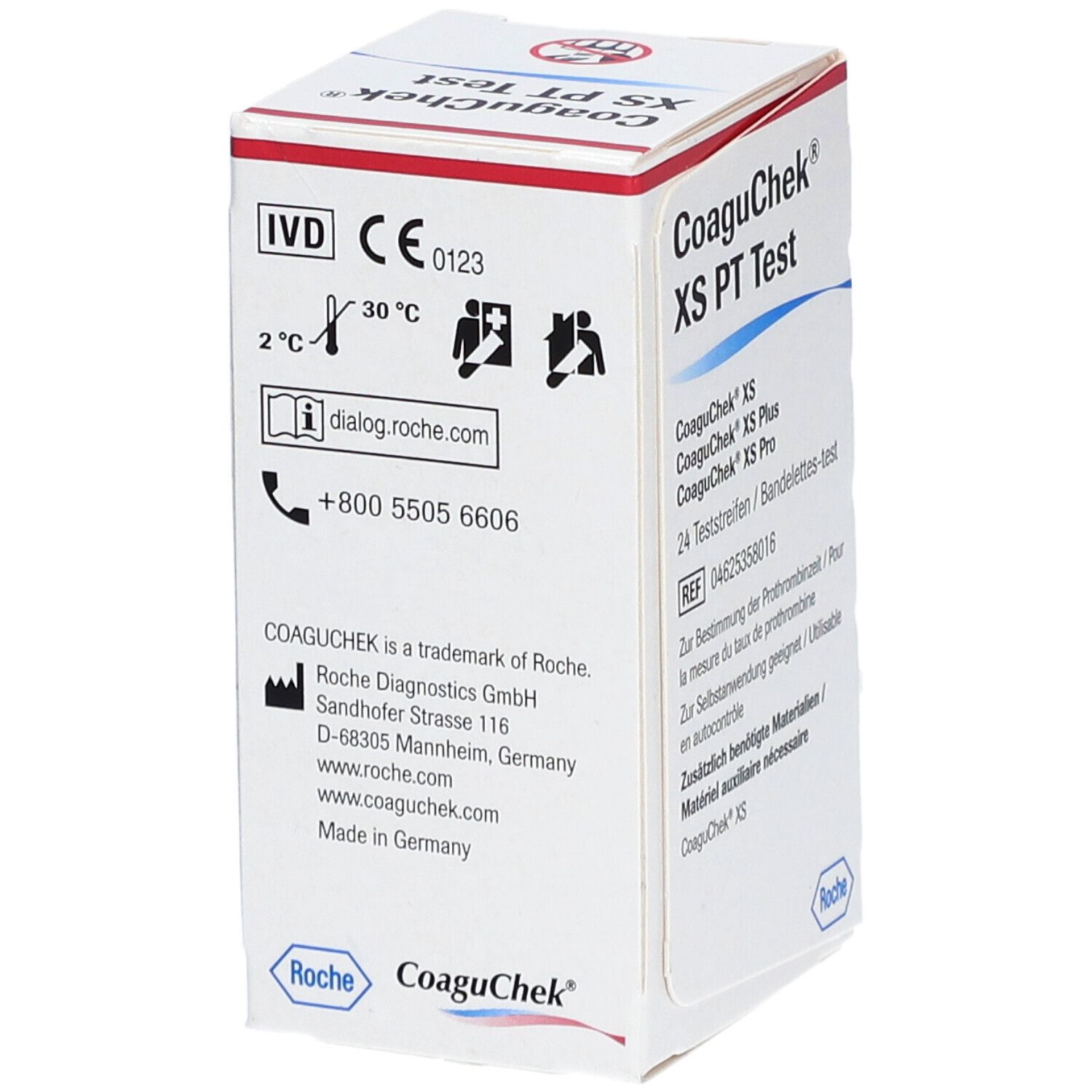 COAGUCHEK XS PT bandelettes 24 pce