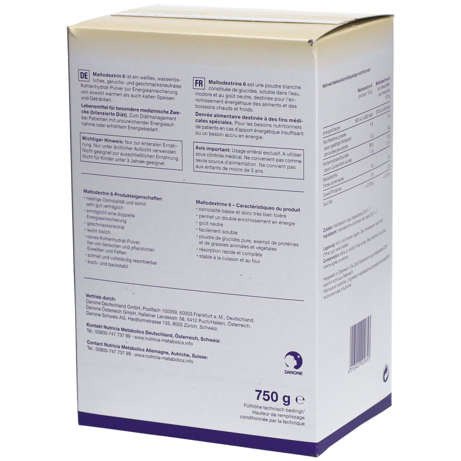 NUTRICIA Maltodextrin 6 Plv 750 g