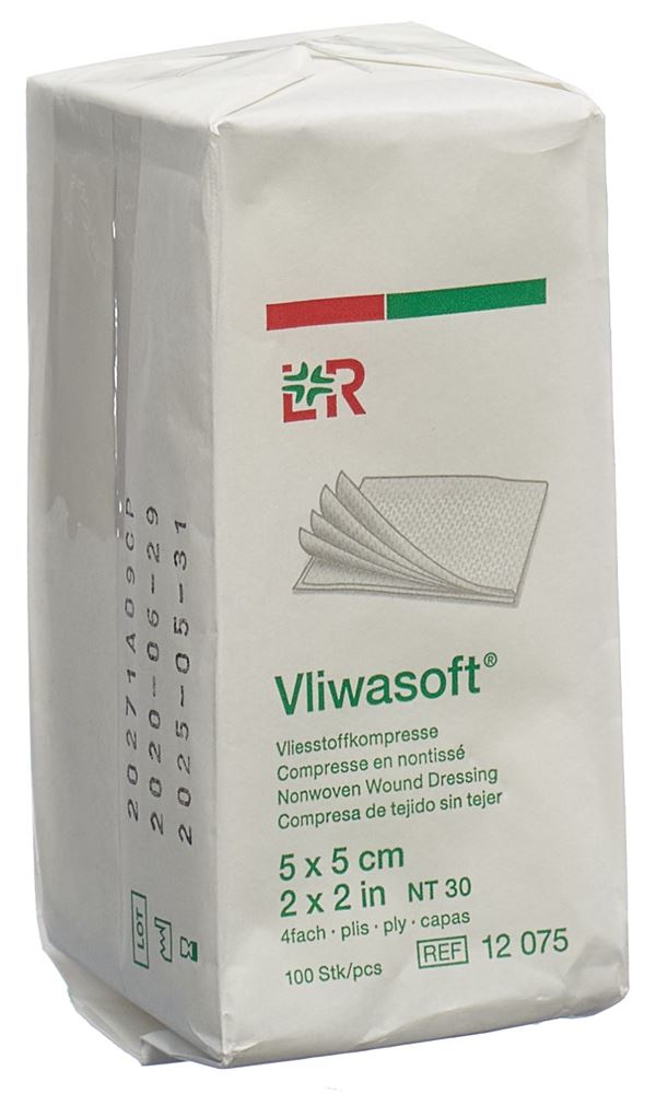 VLIWASOFT fibre non-tissé 5x5cm 4 couches 100 pce