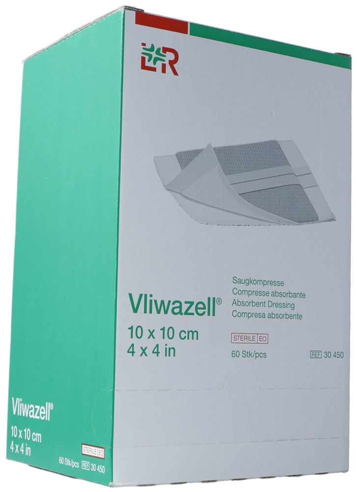 VLIWAZELL compresse absor 10x10cm stérile 60 pce