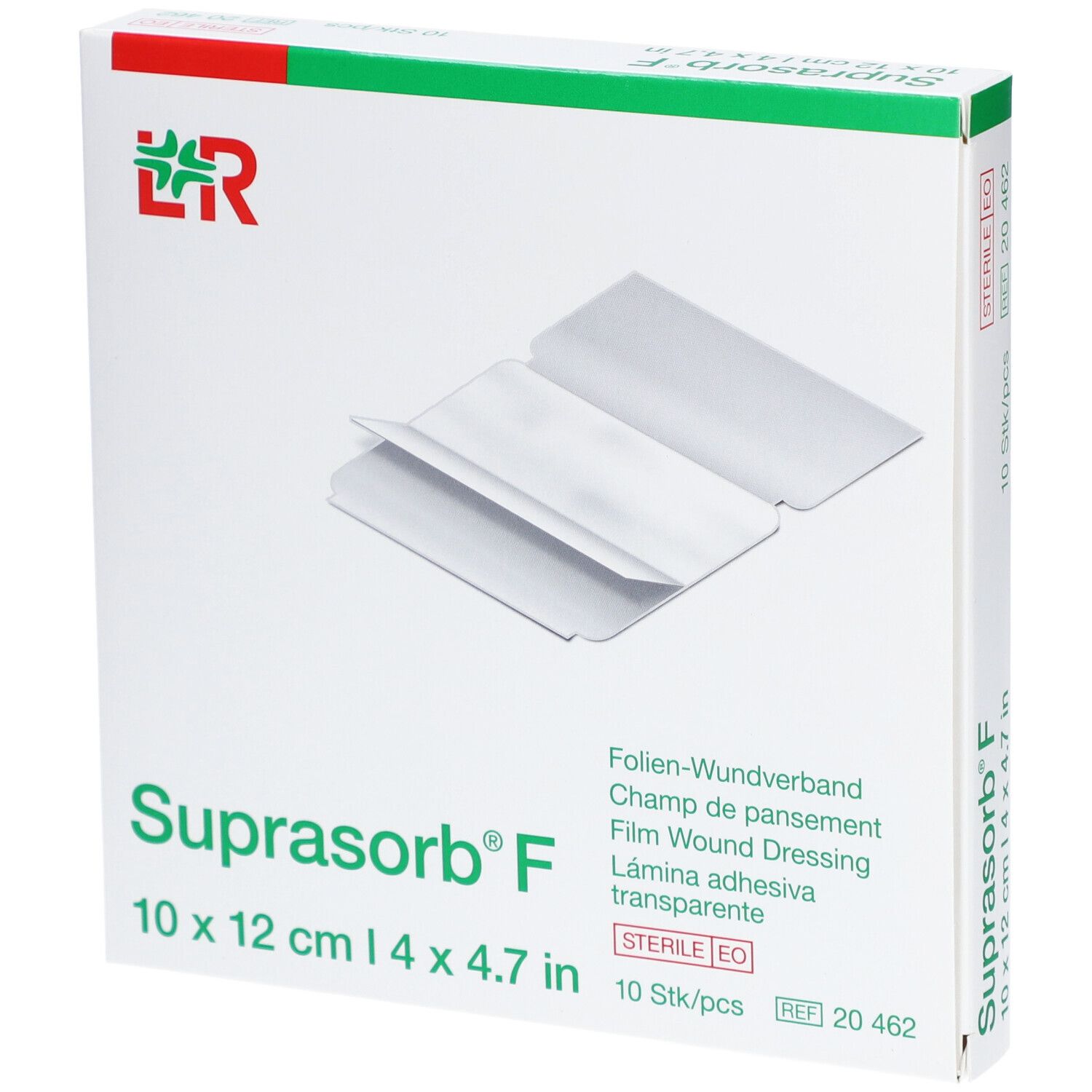 Folienverband Suprasorb F steril (10x12cm, 10 Stück)