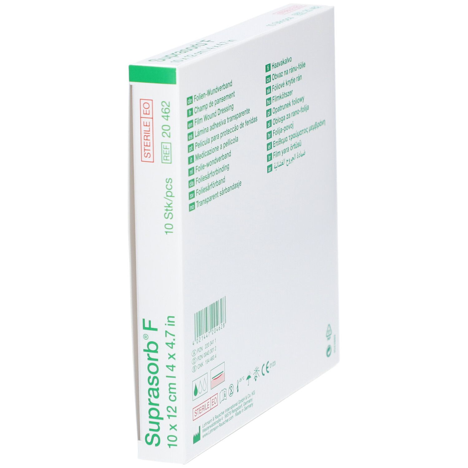 Folienverband Suprasorb F steril (10x12cm, 10 Stück)