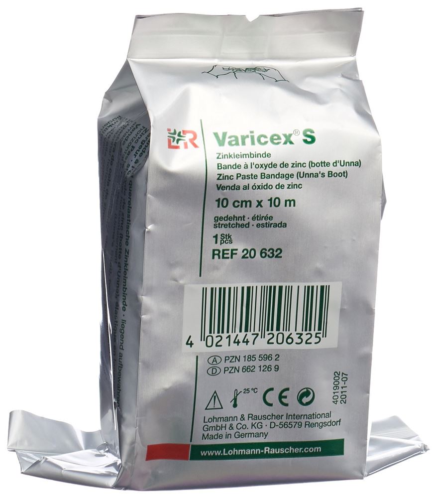 VARICEX S bande à l'oxyde de zinc 10cmx10m