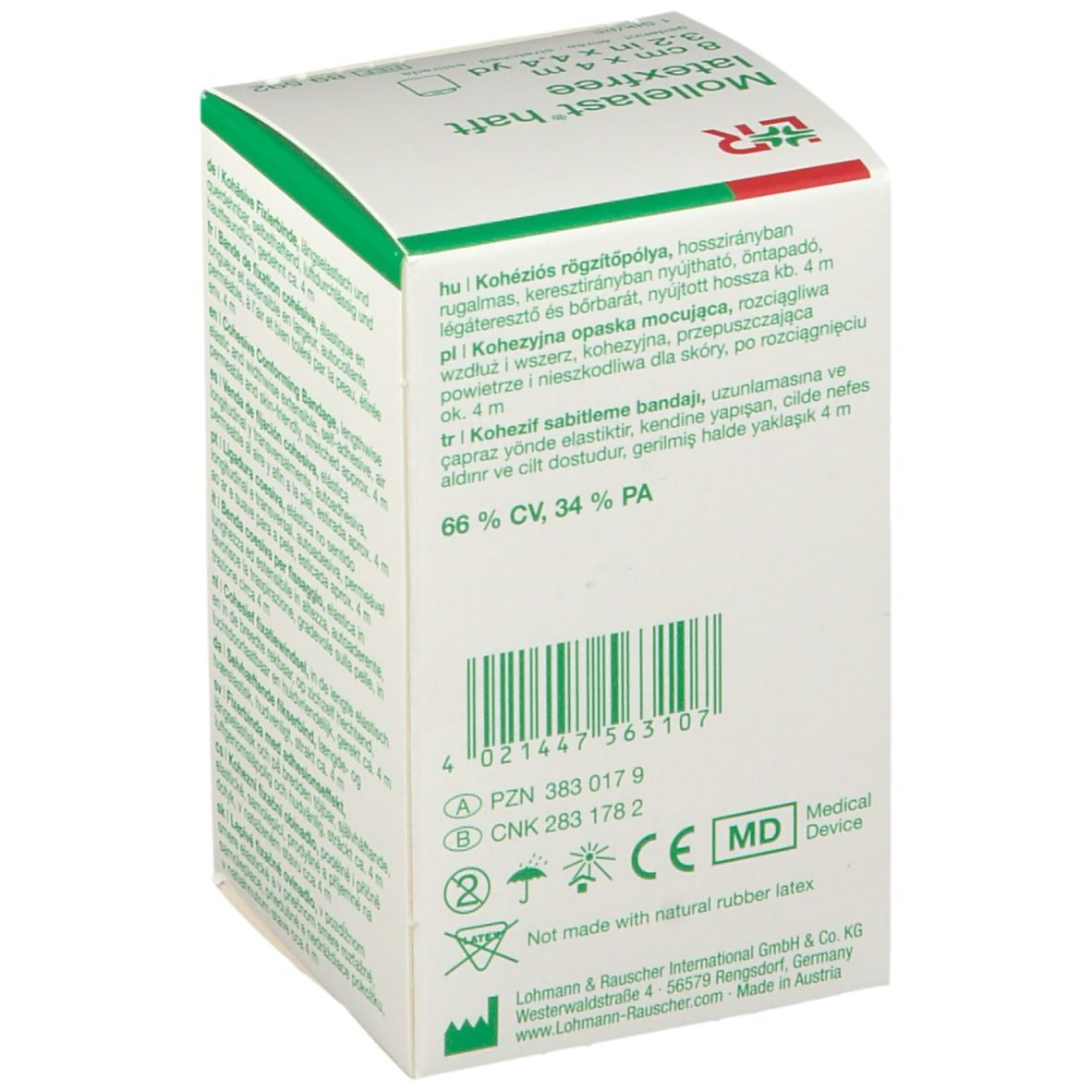 MOLLELAST haft bande fixation 8cmx4m sans latex