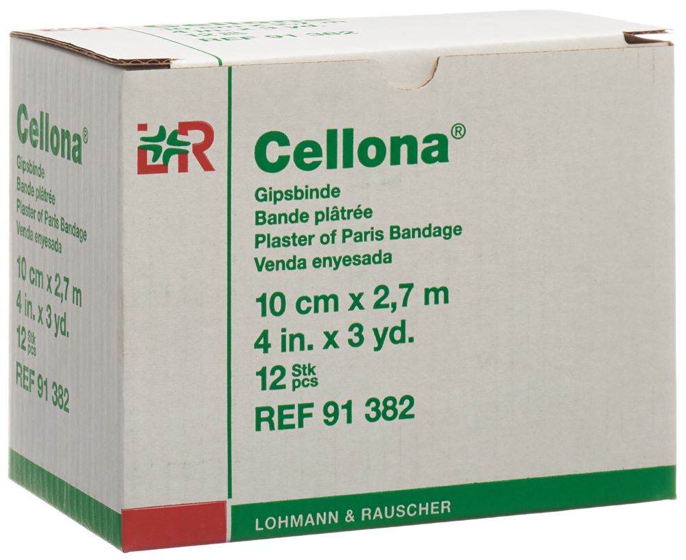 CELLONA Gipsbinden 2.75mx10cm feincremig 12 Stk