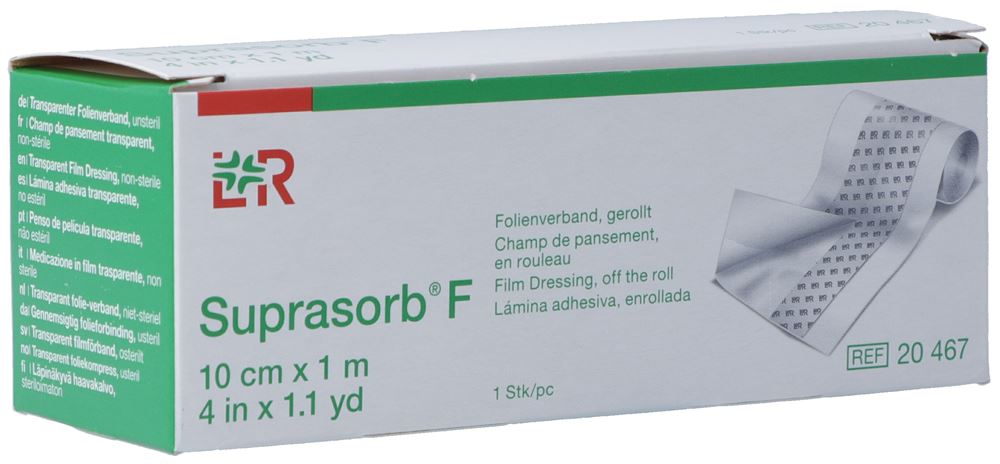 SUPRASORB F Folien Verband 10cmx1m unsteril Rolle
