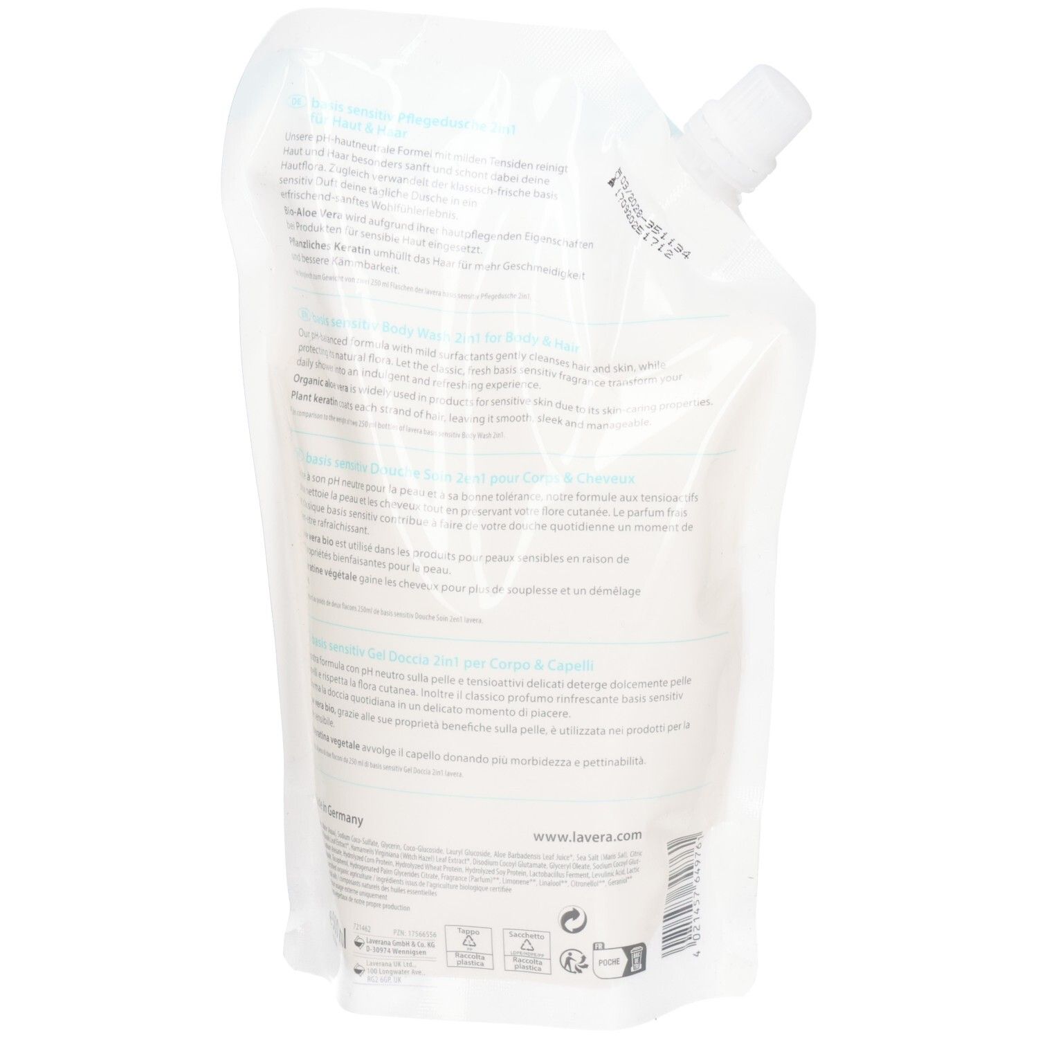 LAVERA Pflegedusche Basis Sensitiv 2in1 NB 500 ml