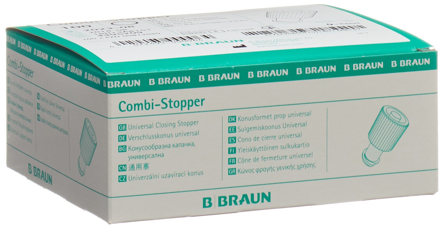 B. BRAUN combi cône obturat bla luer lock 100 pce