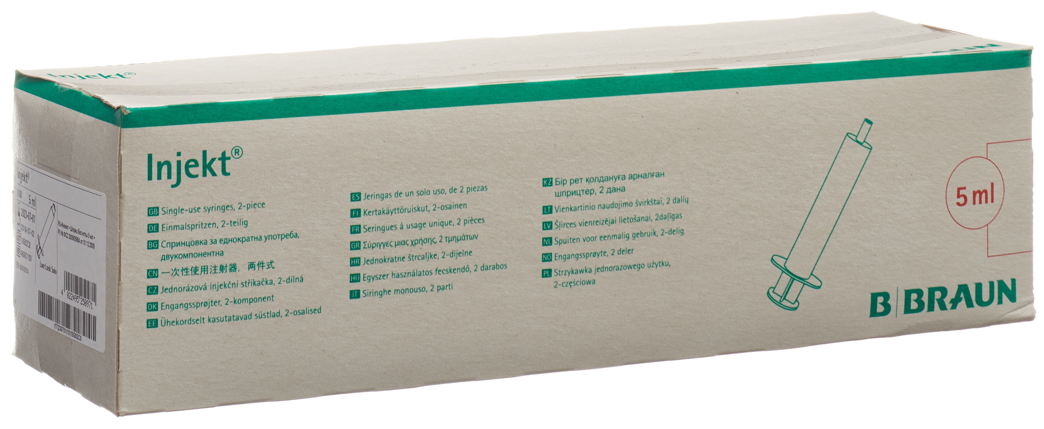 B. BRAUN Injekt seringue 5ml luer-lock 100 pce