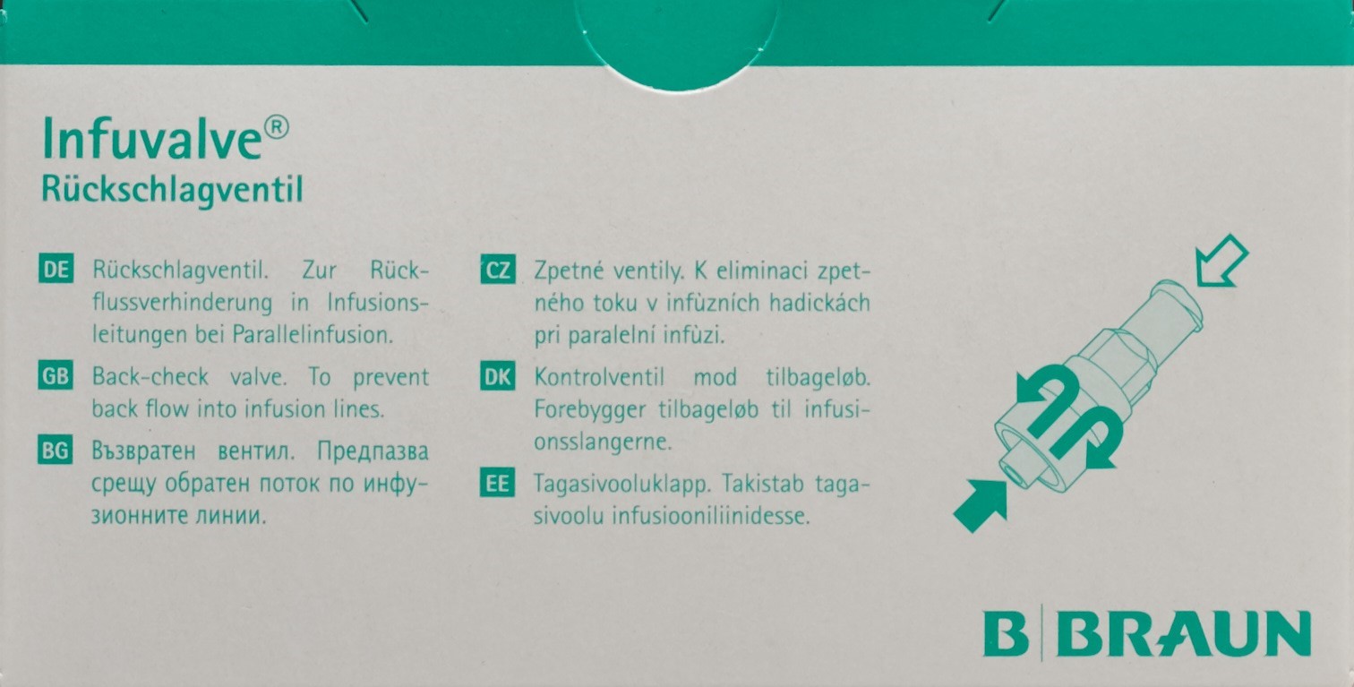 B. BRAUN valve anti-reflux 50 pce