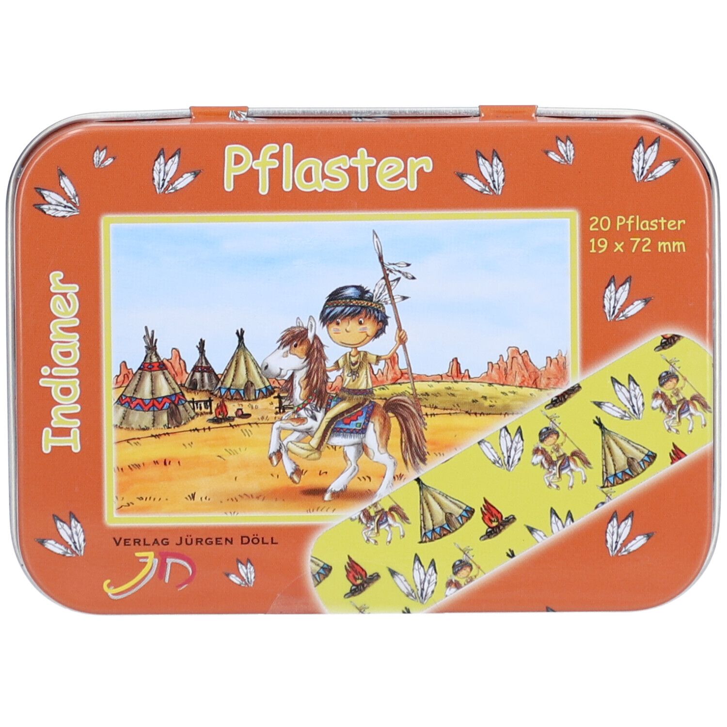 DÖLL Heftpflaster 19x72mm Indianer Ds 20 Stk