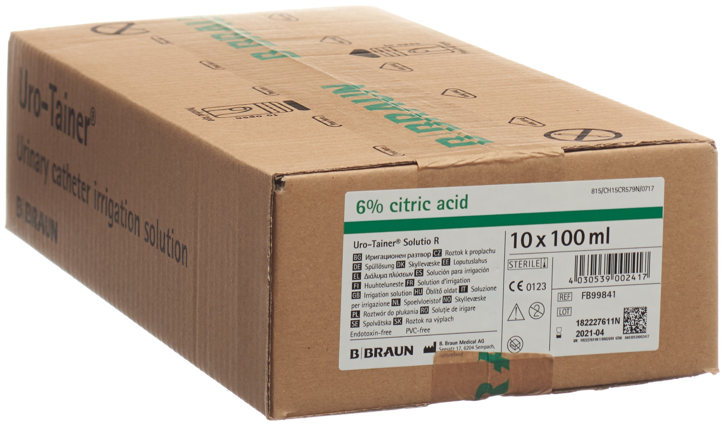 URO-TAINER Solutio R sol rinç 10 sach 100 ml