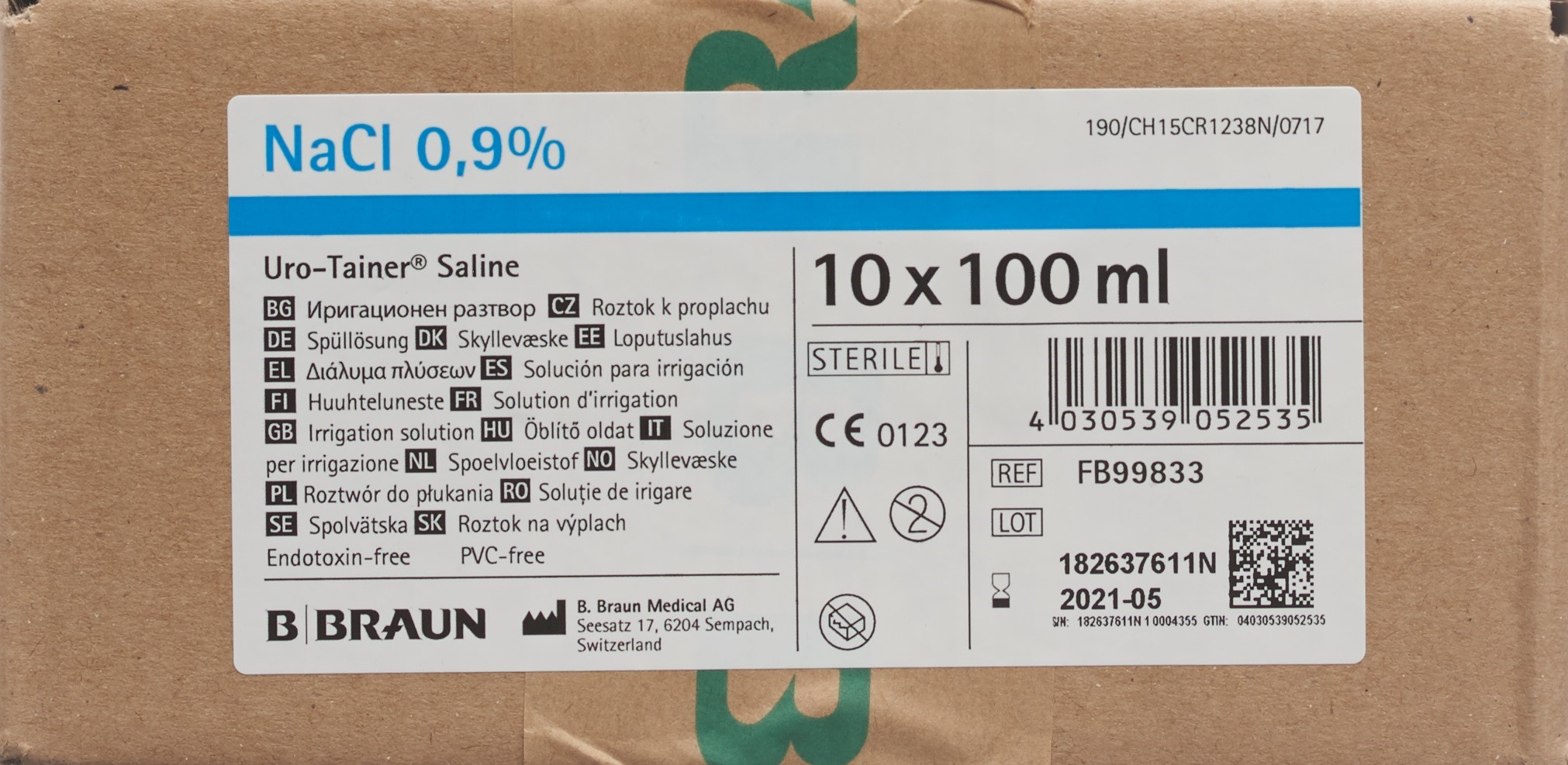 URO-TAINER NaCl sol rinç 0.9 % 10 sach 100 ml