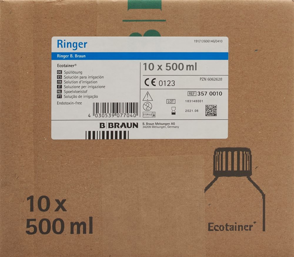 RINGER B. Braun sol rinç 500ml Ecotainer 10 pce