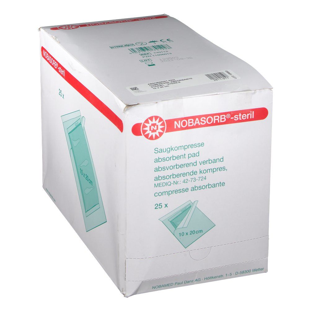 Saugkompresse Nobasorb steril 10x20cm