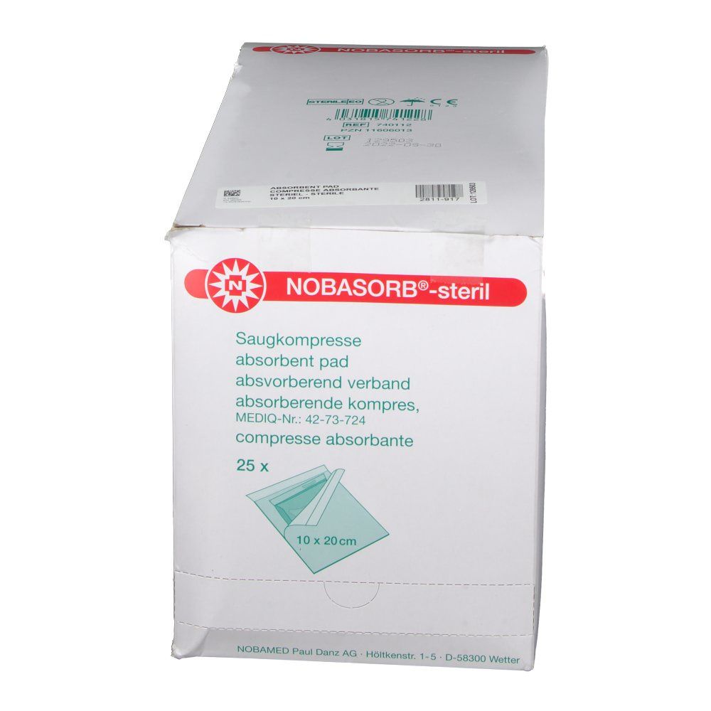 Saugkompresse Nobasorb steril 10x20cm