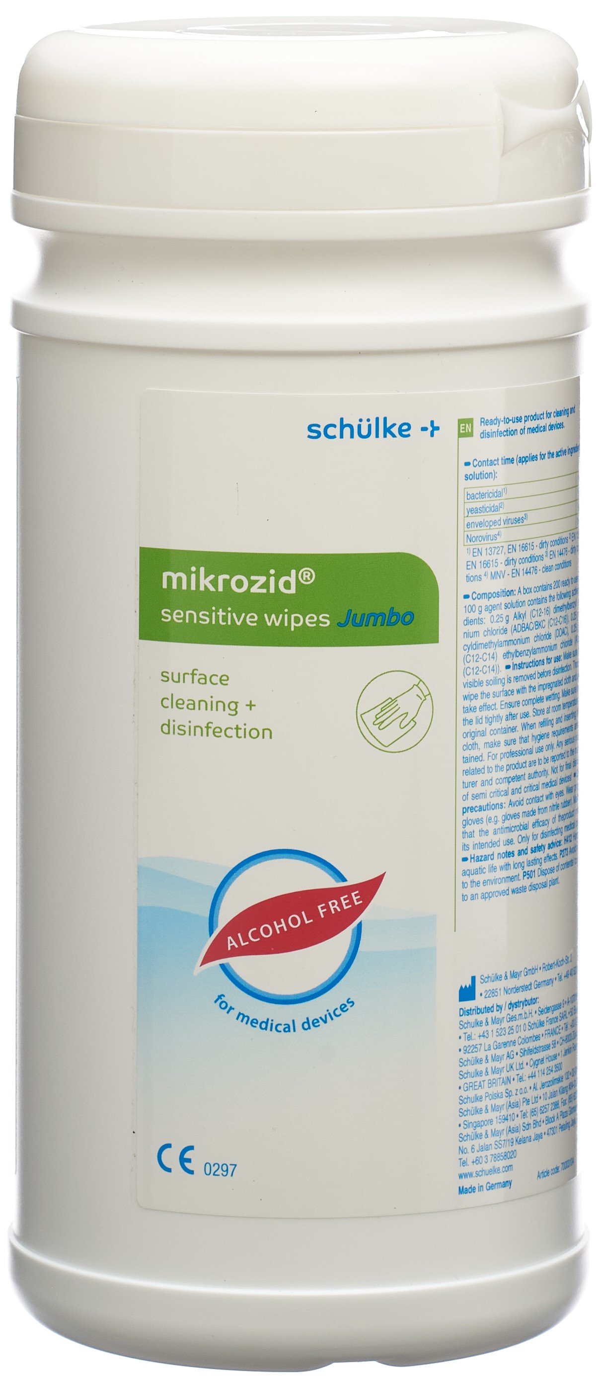MIKROZID Sensitive wipes Jumbo Ds 200 Stk